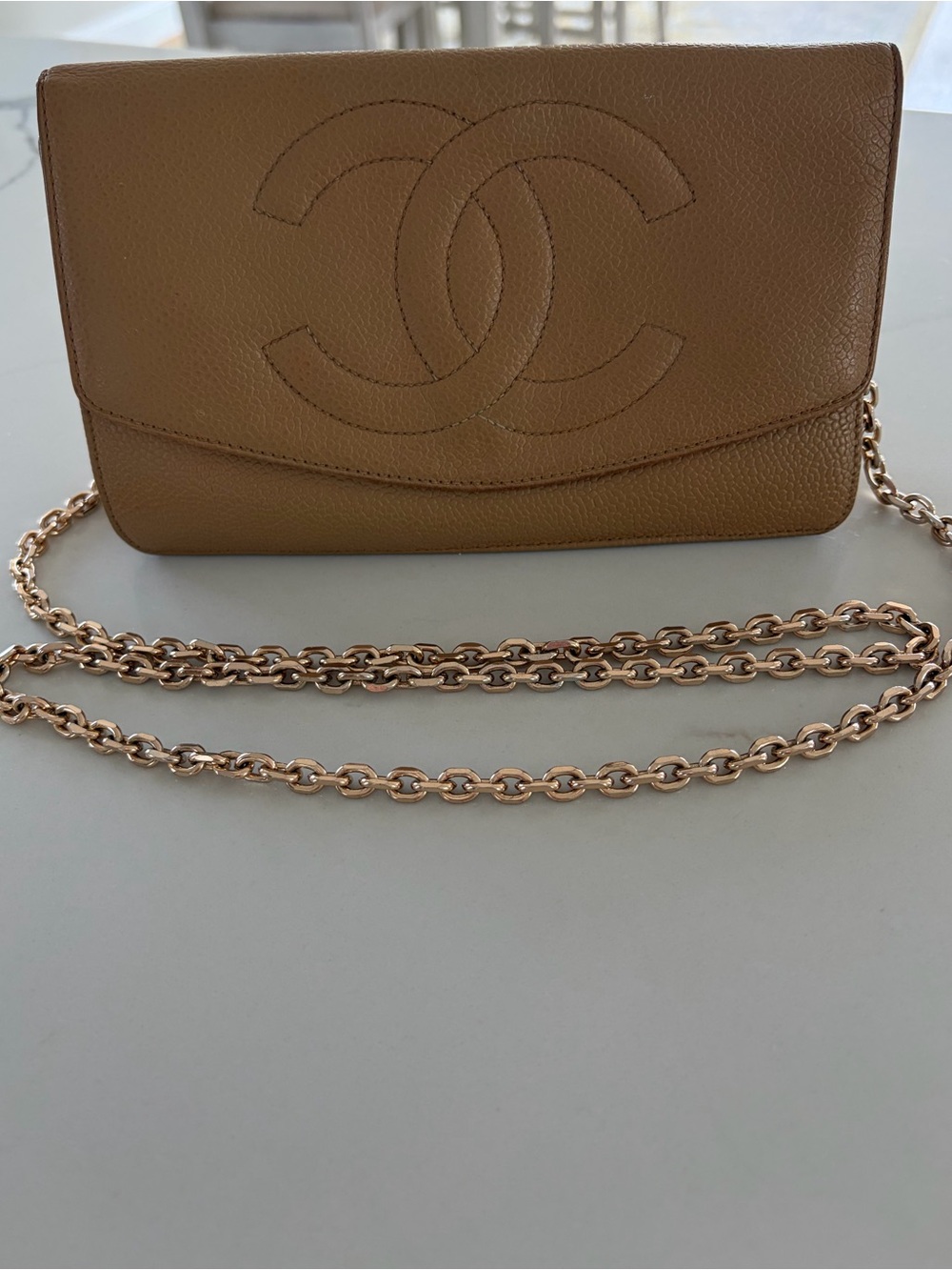 Chanel Timeless CC Caviar Clutch / Wallet with Chain to Convert to Shoulder Bag